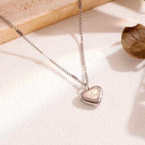 X464 love necklace steel color