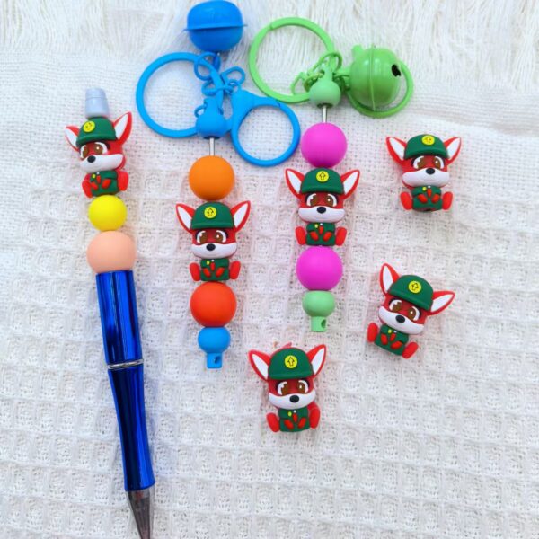 Wholesale 10pcs 3D Silicone Cute Cartoon DIY Beads