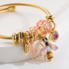 O1CN01NpkU2a2LDsYB7FgBR_2206398079659-0-cib Wholesale Diamond studded bead bee adjustable stainless steel bracelet