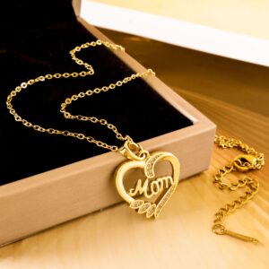 Xl1513 angel wings necklace gold