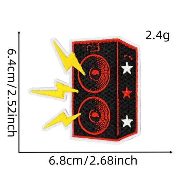 Wholesale Cartoon Black Music Skeleton Series Embroidery DIY Patches