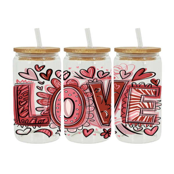 Wholesale UV Transfer Paste Glass Crystal Label Crystal Paste Cross-border Special Paste for 16oz Glass Cup 23cmX11cm