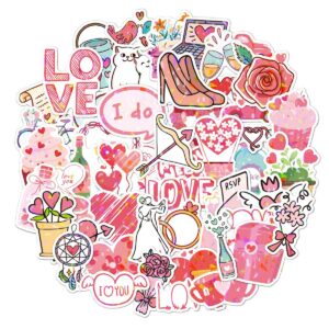 Q25-love sticker 50b-holographic style