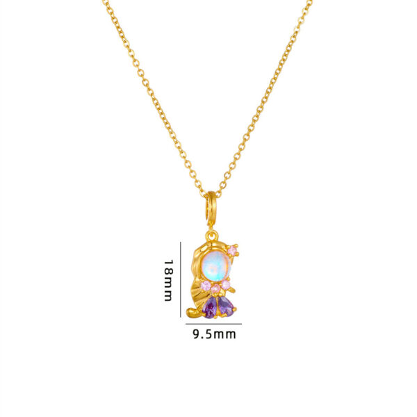 Wholesale creative cartoon necklace zircon Princess Accessories