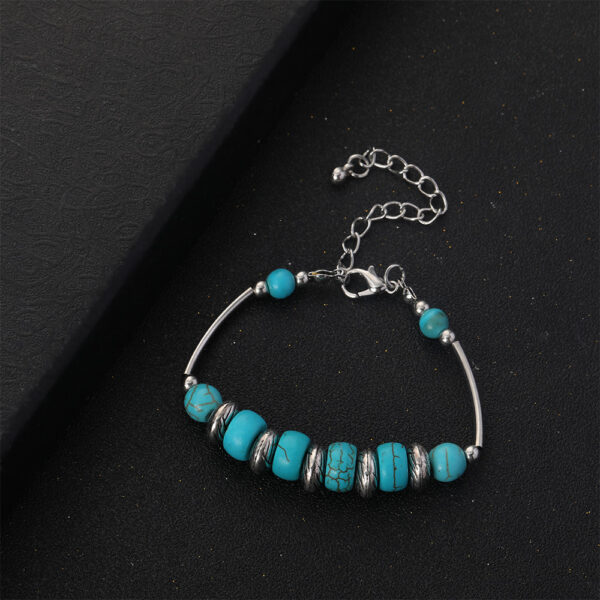 Wholesale Distressed Retro Turquoise Butterfly Bracelet