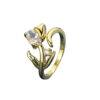 Wholesale Copper zircon flower open ring