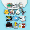 Wholesale Cartoon Duck series cute English letter brooch