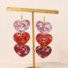 Wholesale Valentine's Day heart-shaped acrylic earrings