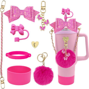 Rose red bow 8-piece set (minimum of 5 sets per style) / 7-piece set (excluding cups)