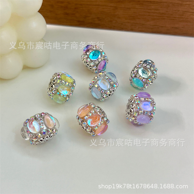 Wholesale cat's eye mocha zircon beads