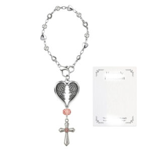 Angel Wings Cross Keychain