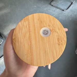 bamboo cover / Fits 16oz glass