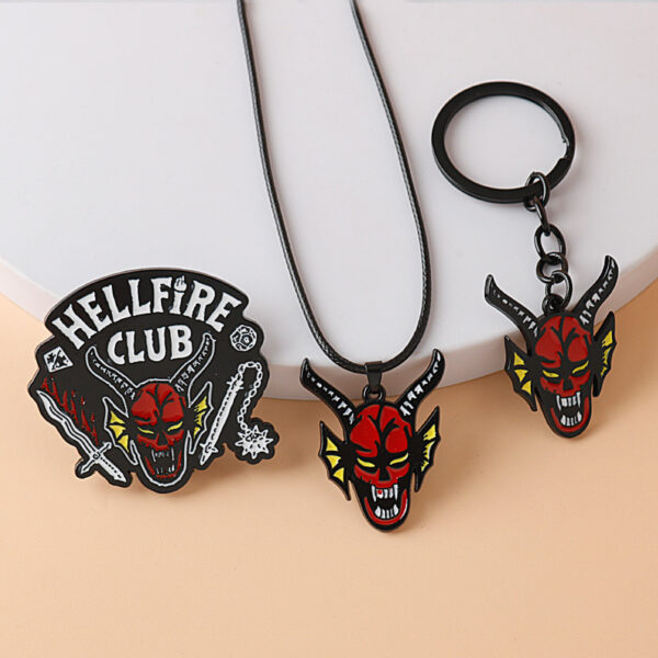 Wholesale Strange Things Stranger Things 4 Hellfire Club Brooch Keychain