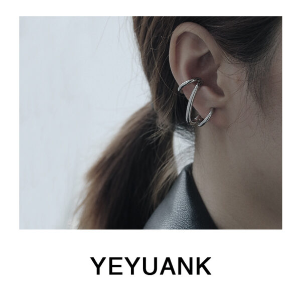 Wholesale Personality Temperament Dislocation Cross Line Earrings