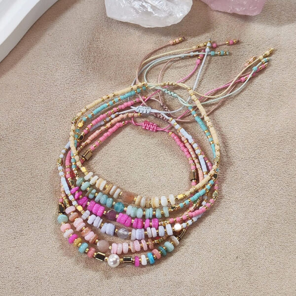 Wholesale Colorful Shell Miyuki Rice Bead Bracelet
