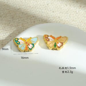 Double-sided oil dripping butterfly spacer beads