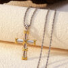 O1CN01O5E36n2D0aDdoxWbA_2213350918547-0-cib Wholesale Titanium Steel Cool Style Versatile Cross Necklace