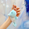 Wholesale Press and release colorful ocean cute animal plush keychain