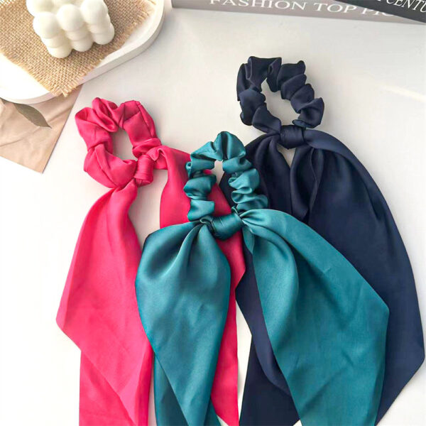 Wholesale Ponytail Ribbons Satin Scrunchies Hair Accessories Hair Scrunchies