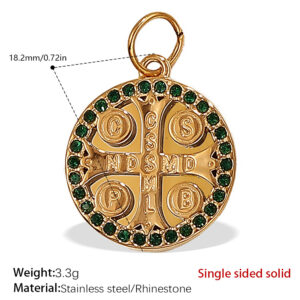 Pj489gng green diamond gold pendant