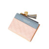 Wholesale Women's short spliced wallet with zipper and coin purse