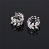 Wholesale Branches inlaid with diamonds, willow leaves, ear loops