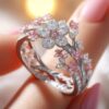 O1CN01O9I9Hw1WmBzZi7EKn_2220322062830-0-cib Wholesale luxury pink diamond floral index finger ring