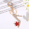 Wholesale High heels cartoon diamond studded Metal Keychain