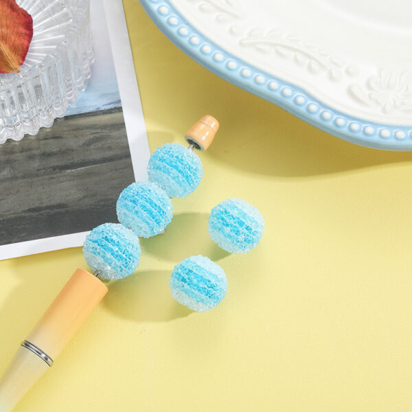 Wholesale 10pcs Sugar Round Beaded Material Handmade Beads