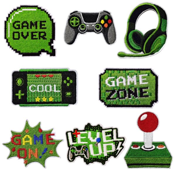 Wholesale Green cartoon game console embroidery DIY Patches