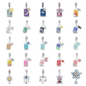 Wholesale DIY Jewelry Bracelet Accessories Tarot Sun Moon Star Charm Pendant Beads Copper Silver-Plated Export Hot Style