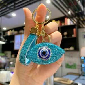 Fully Diamonded Evil Eye (Blue) / 3*5.4