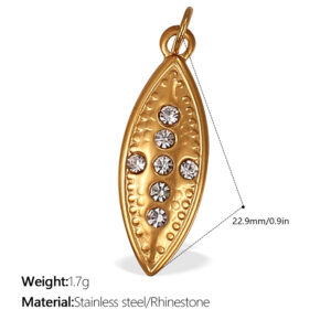 Pj374g white diamond gold pendant