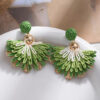 Wholesale Ethnic Style Hand-Woven Flower Earrings Bohemian Holiday Style Earrings