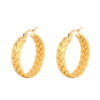 Wholesale Stainless Steel Earrings Simple Temperament ins Style Gold Plated Wheat Earrings