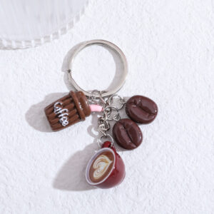 Wine red coffee cup pendant