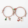 Wholesale Christmas Love Magnet Woven Couple Bracelet
