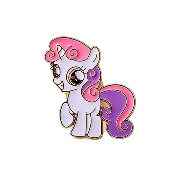 Wholesale Colorful cartoon rainbow cute horse brooch