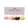Wholesale Simulated Chocolate Waffle Love Cream Glue Resin Earring Set