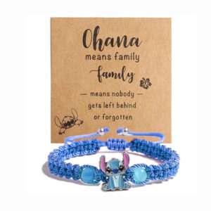 Dark blue + stitch with card