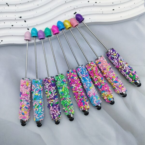 Wholesale Colorful Sugar Capsules Touch Screen Beaded Pen