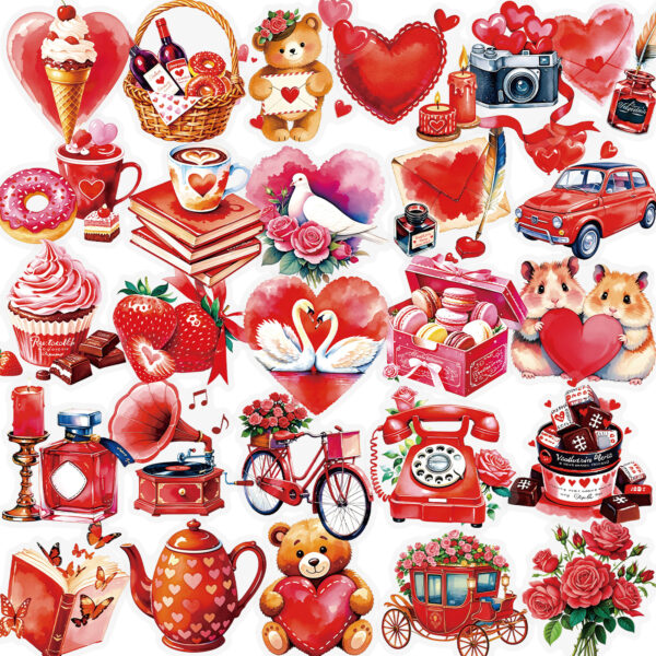 Wholesale 56pcs Romantic Qixi Valentine's Day Stickers