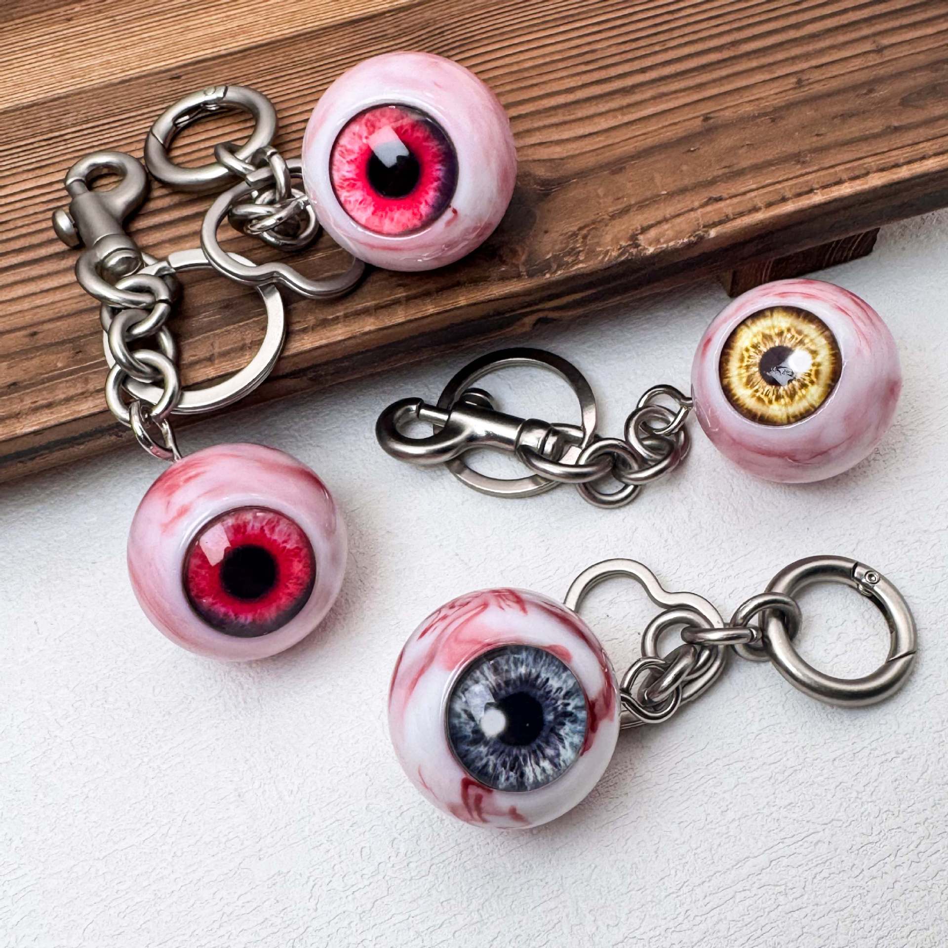 Wholesale Horror Simulation Devil's Eye Keychain