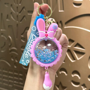 Oil-filled rabbit ear pendant-blue / Single opp bag packaging