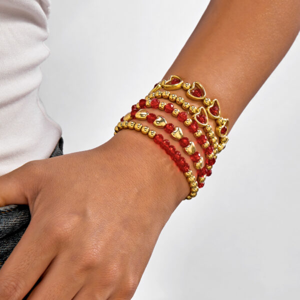 O1CN01OQ8OEK1bDS0Q1iZBJ_952103431-0-cib Wholesale Valentine's Day Creative Red Heart Crystal Bracelet Set