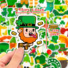 Wholesale 50pcs St. Patrick's Theme Clover Hat Party Waterproof Vinyl Stickers