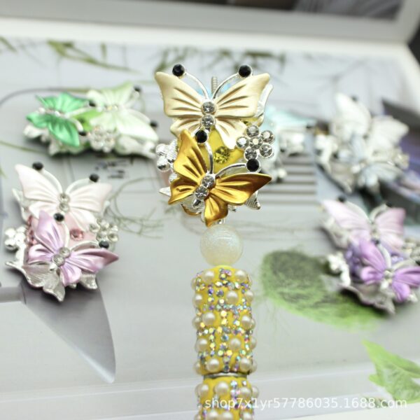 O1CN01OQfNkL1mY1VKywS3x_2218883164965-0-cib Wholesale Multicolor Double-Sided Rhinestone Butterfly Straight Hole Bead