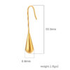 Wholesale simple earrings water drop earrings women tassel long ear hook