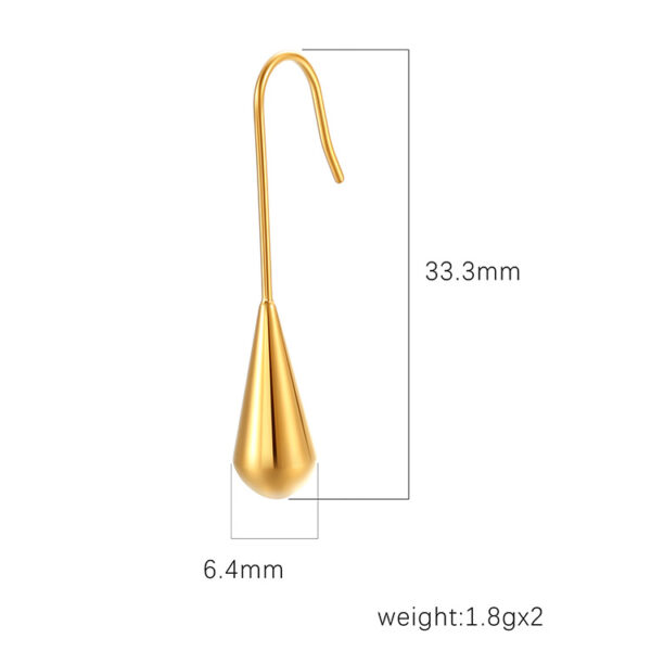 Wholesale simple earrings water drop earrings women tassel long ear hook