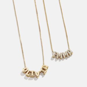 Wholesale Gold colored copper letter necklace